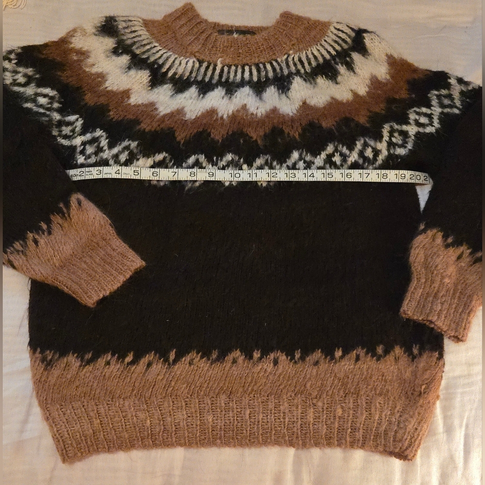 Invisible World 100% Alpaca Wool Sweater - Hand Knit from Bolivia - Size S - Picture 5 of 8